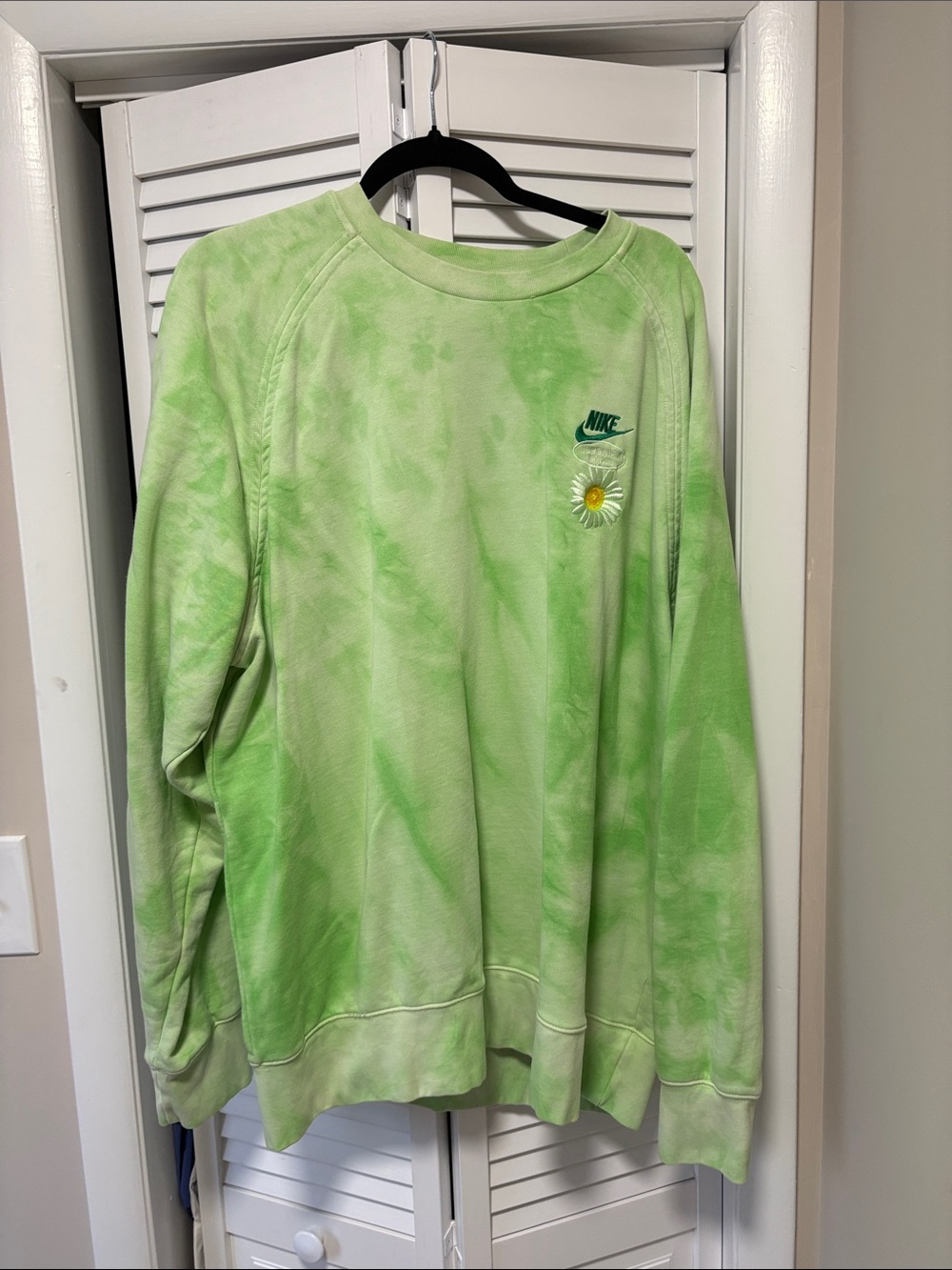 Nike Light Green Tie-Dye Crewneck
